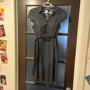 ModCloth Tropical Wear Polka Dot Dress Size 10.